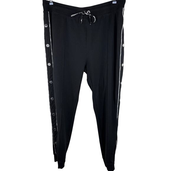 Karl Lagerfeld Paris Women's Embellished Jogger Pants, XL - Picture 1 of 8